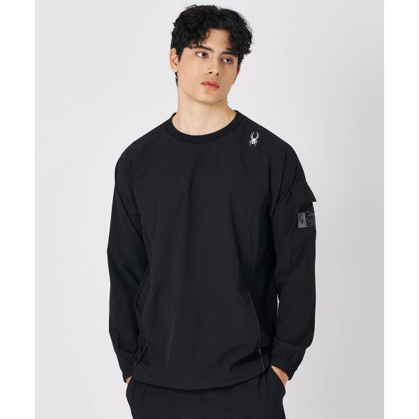 男性シアサッカー長袖TシャツSPKPCNRL304MBLK 659481