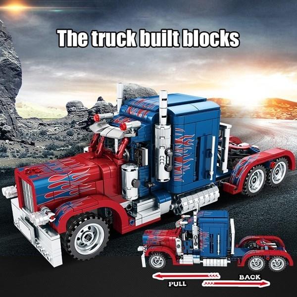 ブロック レゴ 互換 乗り物 トラック 自動車 ピータービルト セミトレーラートラック 849pcs