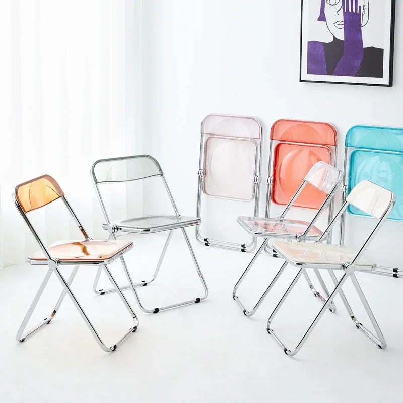 パイプ椅子 クリア 椅子 チェア 透明椅子 デザインチェア 透明 クリア 会議椅子 クリア椅子 会議イス スタッキングチェア スケルトン 折り畳み椅子 透明イス デスク