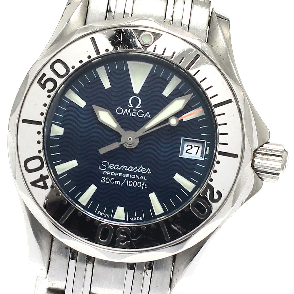 オメガ OMEGA 2584.80 シーマスター300 ジャックマイヨール デイト クォーツ レディース _948593【中古】