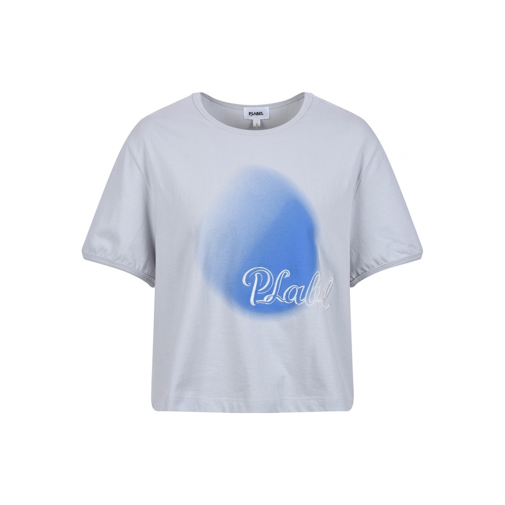 P LABEL P LABELロゴウェーブTシャツMW3ME285 LGY