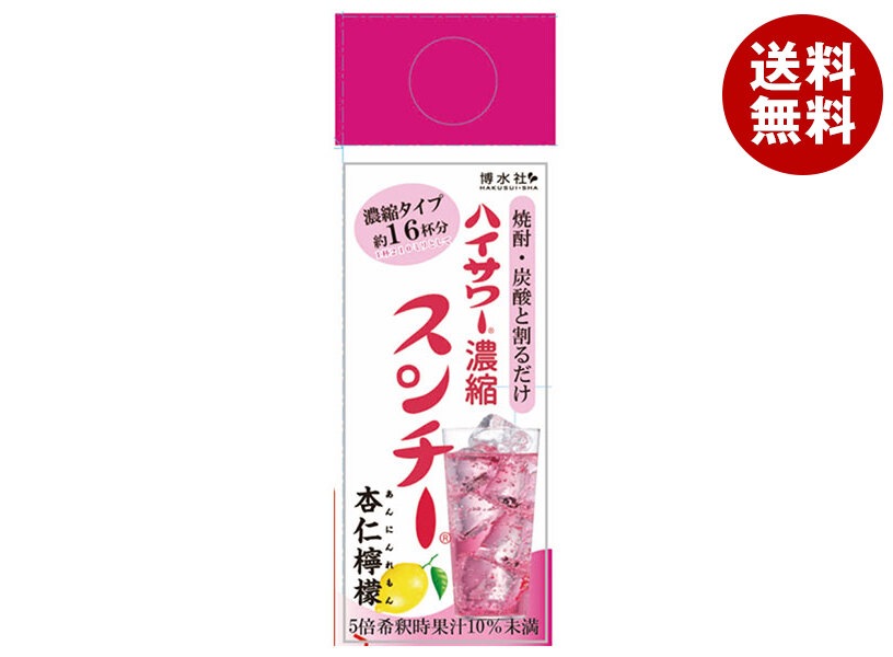 博水社 ハイサワー濃縮スンチー 杏仁檸檬 500ml紙パック×12本入×(2ケース)