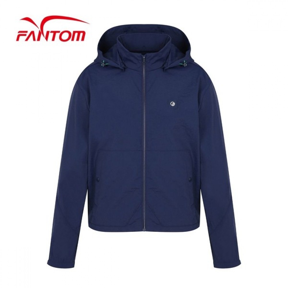 (Phantom) レディース着脱式フード付きロゴテープジャンパー