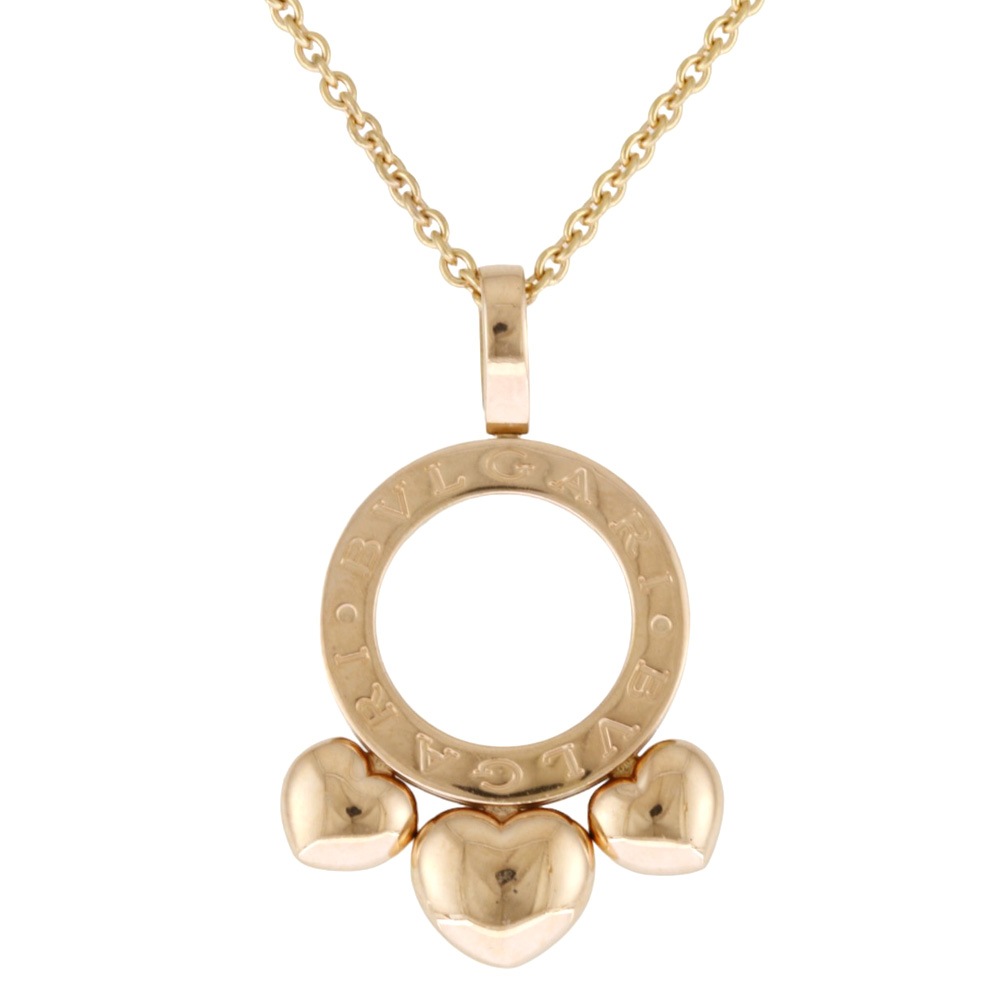 ブルガリ アレグラ 2005年 バレンタイン限定 ネックレス 18金 K18ピンクゴールド BVLGARI 中古 美品