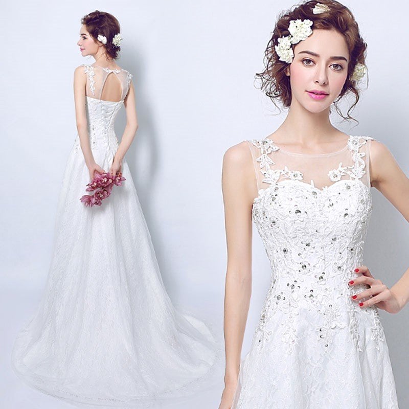 ウエディングドレス 二次会 スレンダーライン 結婚式 花嫁 パーティードレス ウエディングドレス レ