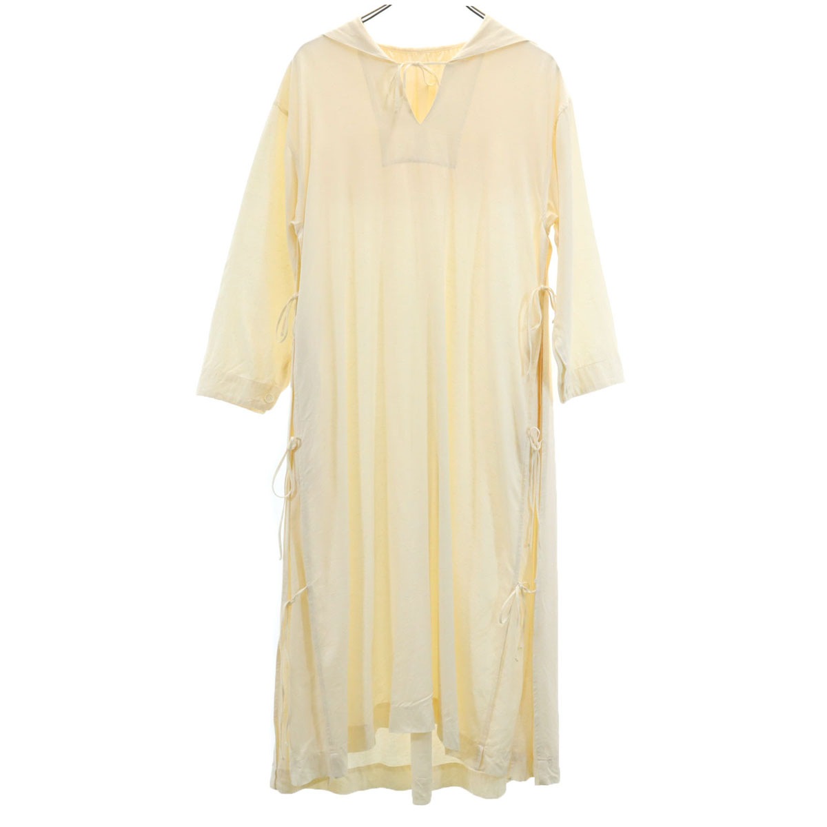 WRYHT ライト 日本製 長袖 セーラーカラー ロングワンピース 1 アイボリー レディース 古着