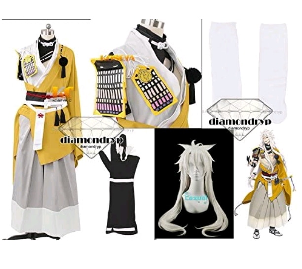 コスプレ衣装 刀剣乱舞　小狐丸+手袋+鎧+ウィッグ コスチューム　ハロウィーン仮装　ディズニー　オーダー可能