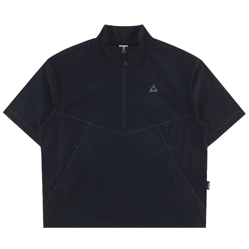 ルコック ユニ シンプレックス ルーズフィット 軽量半袖アノラックジャケット QR223LJK52BLK