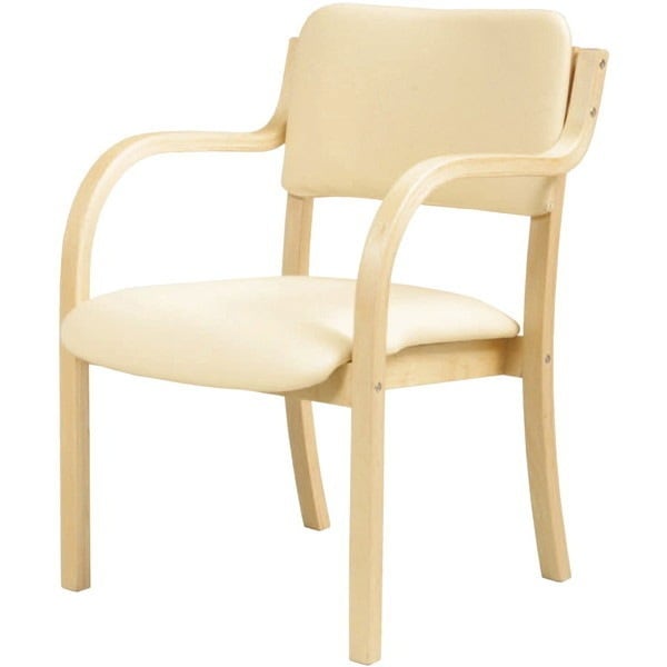 DC-530P(WH) ダイニングチェア(肘付) ホワイト メーカー直送