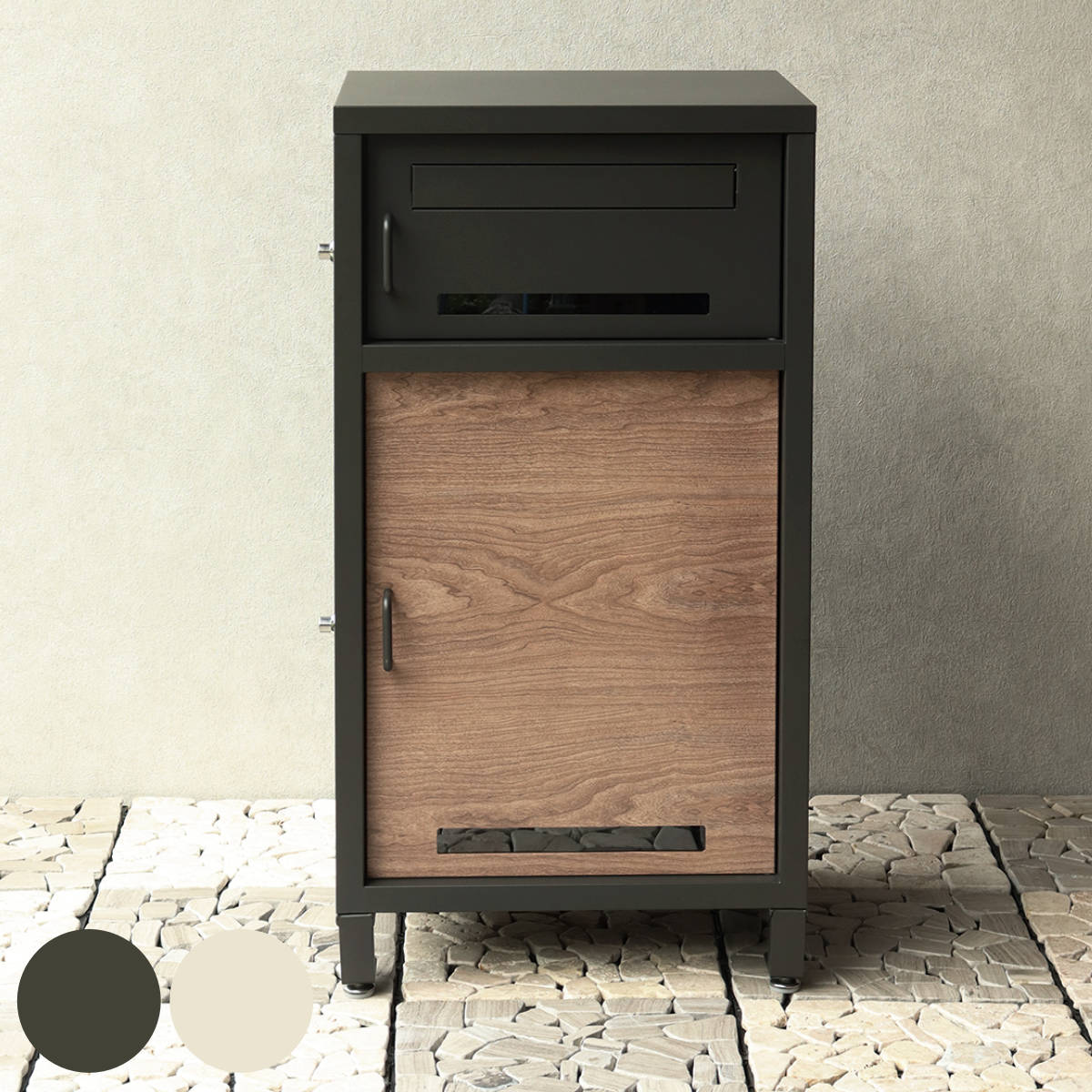 宅配ボックス 宅配ボックス付ポストLauro ラウロ 宅配 ボックス ポスト一体型 ポスト 郵便ポスト 宅配ポスト 一戸建て用 大容量 据え置き 置き配用ボックス ステッカー 郵便 郵便受け