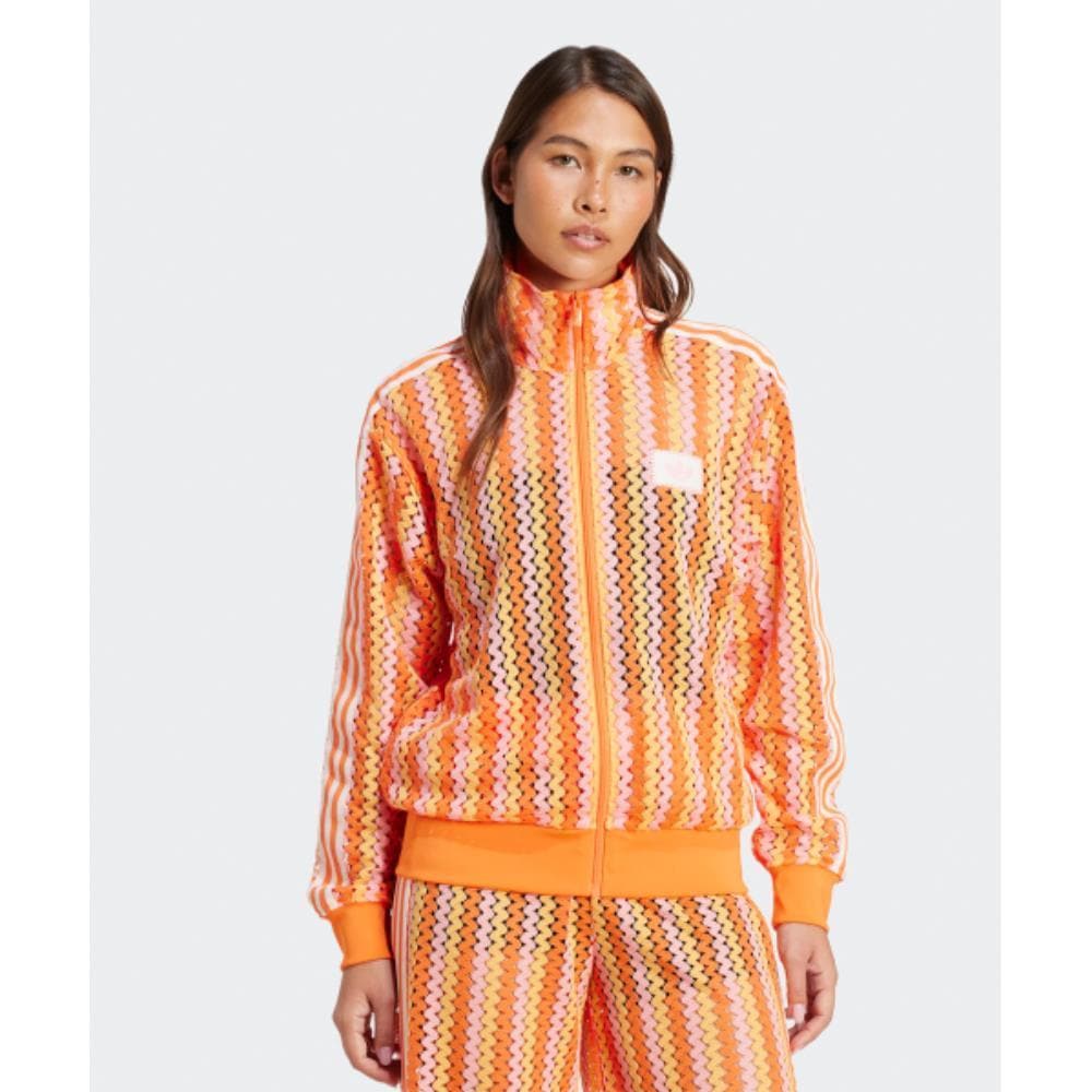 adidas Summer Glow Firebird Track Top Orange KC0748