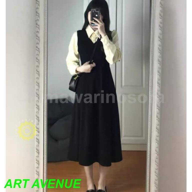 ワンピース レディース 春 秋 ロングワンピース サロペット レディース 膝丈 タンクトップワンピース ジャンパースカート 秋冬 タンクトップ 重ね着 5,612円