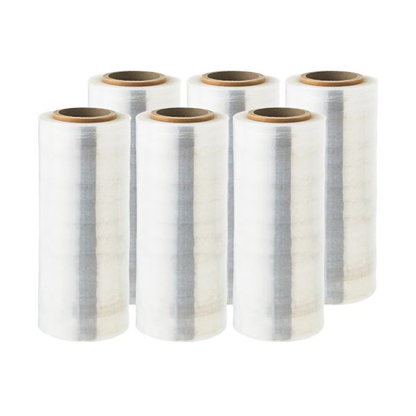 （まとめ）クラフトマン ストレッチフィルム 15μ300mmx500m CF-SF4 1セット（12巻：6巻x2ケース）[x3セット]