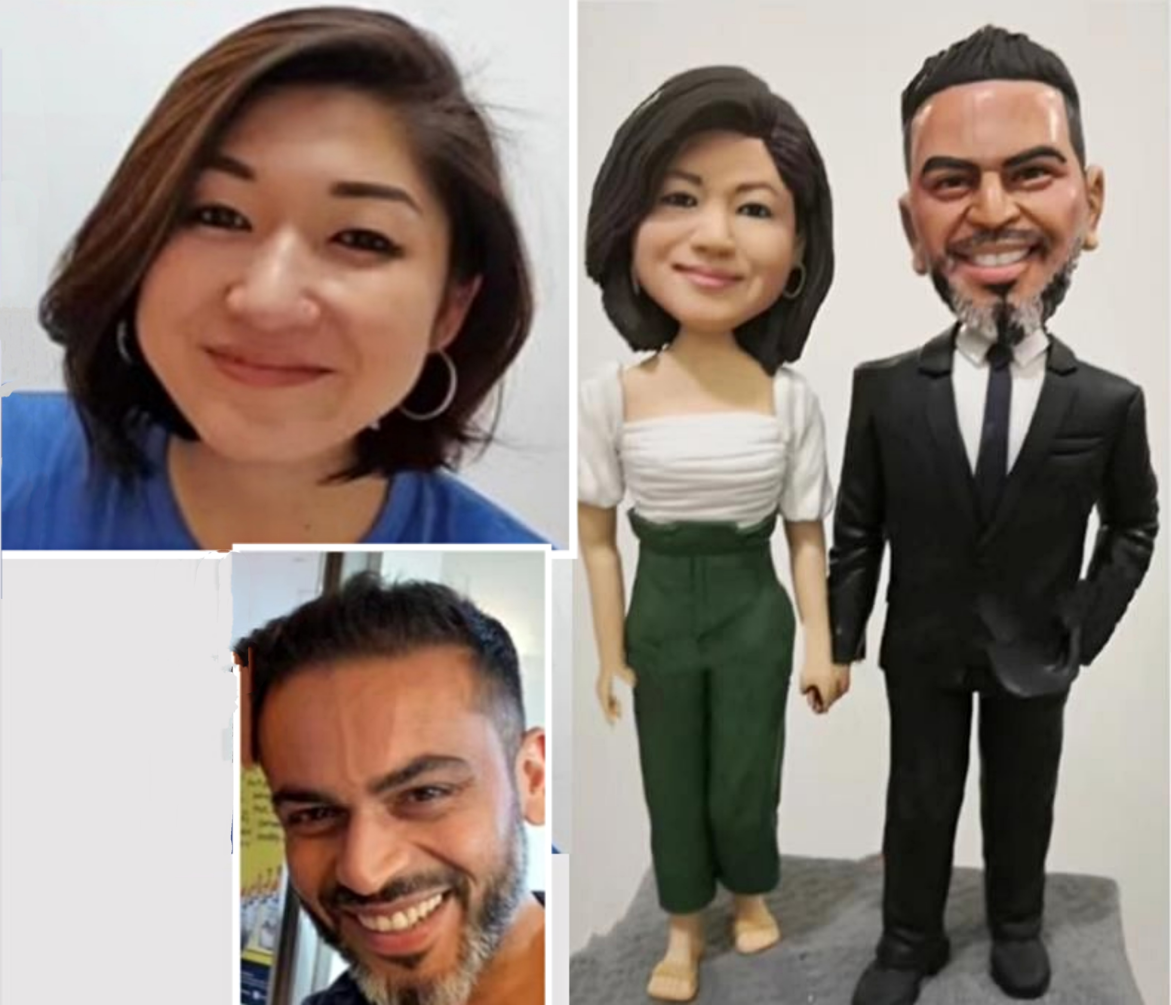 【オーダーメイド】3D肖像画 似顔絵 人形 フィギュア 結婚祝い 周年記念日 カップル 彼氏 彼女 夫婦 両親 贈呈品 記念品