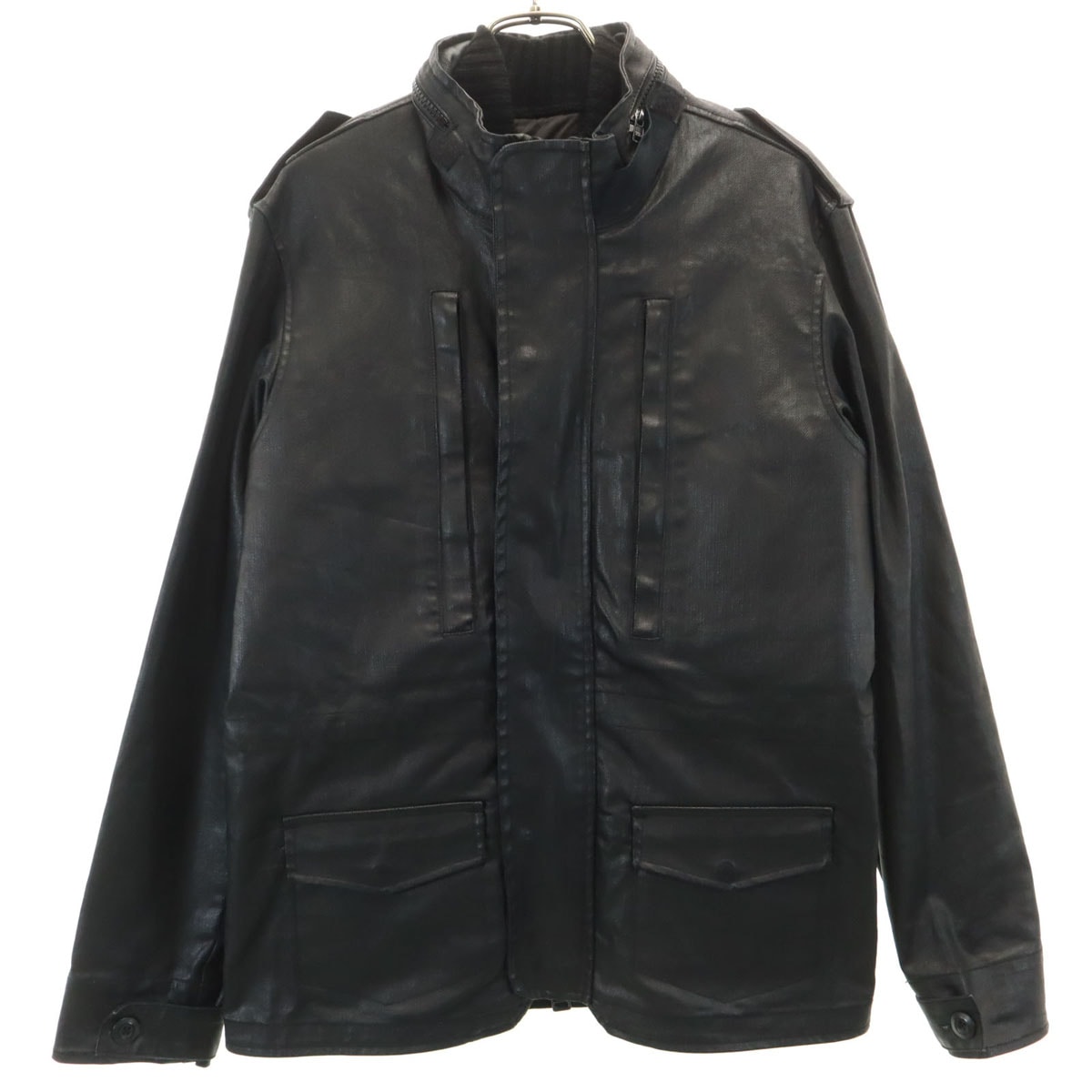 David Beckham デビットベッカム コラボ 3WAY フェイクレザー ジャケット XS ブラック メンズ 古着