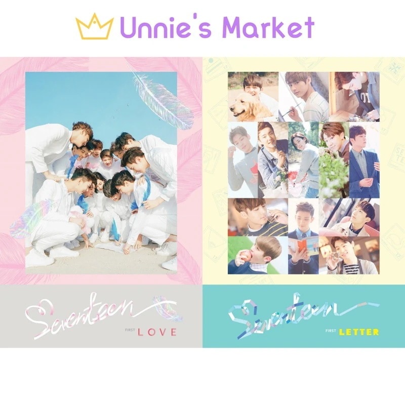 [SET] SEVENTEEN - FIRST LOVE & LETTER(LOVE Ver. / LETTER Ver.) + Free Photocard 1EA(fan-made)