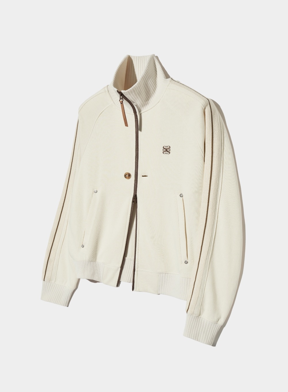 【SATUR】 LAWTON ALL DAY TRACK ZIP-UP JACKET : RESORT CREAM