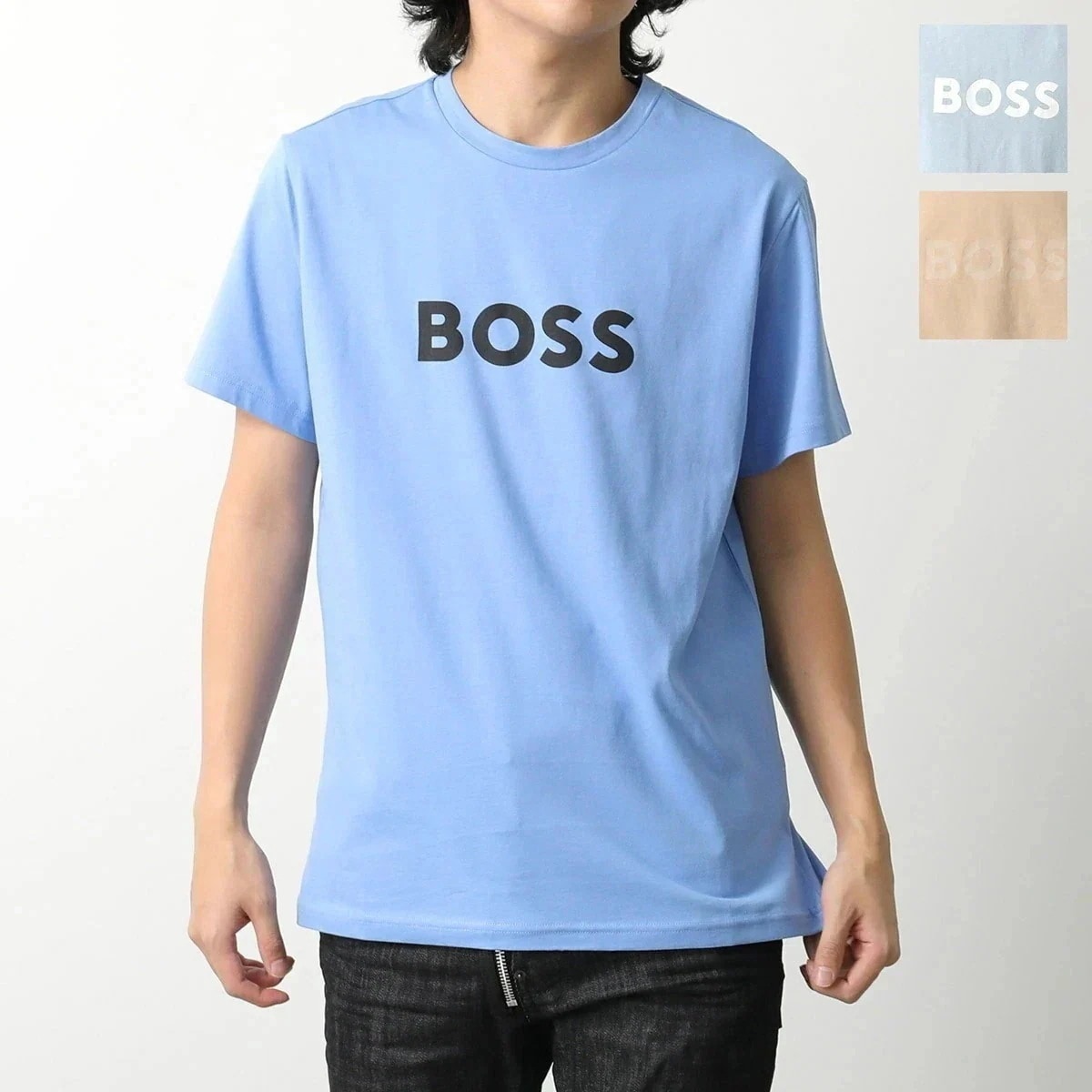 HUGO BOSS ヒューゴボス Tシャツ 50503276 メンズ 半袖 クルーネック SPF50+ UVカット コットンジャージー カラー3色