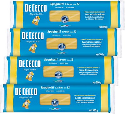 他サイト： ディ・チェコ No.12 スパゲッティ 1.9mm 500×4袋 ( 約20人前 ) パスタ 麺 アンデンテ 伝統製法 ブロンズダイス イタリア デュラム小麦 スパゲッティ ( ゆで時間 12分 )の商品画像