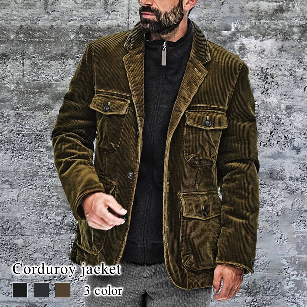 テーラードジャケット メンズ コーデュロイジャケット 中綿 30代 厚手 チェック コーデュロイ テーラード 春 おしゃれ カジュアル 白 Tシャツ セール ステンカラー スーツ ブルゾン 秋 テーラ