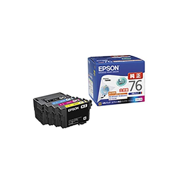 (純正品) EPSON エプソン インクカートリッジ (IC4CL76 4色パック) 大容量