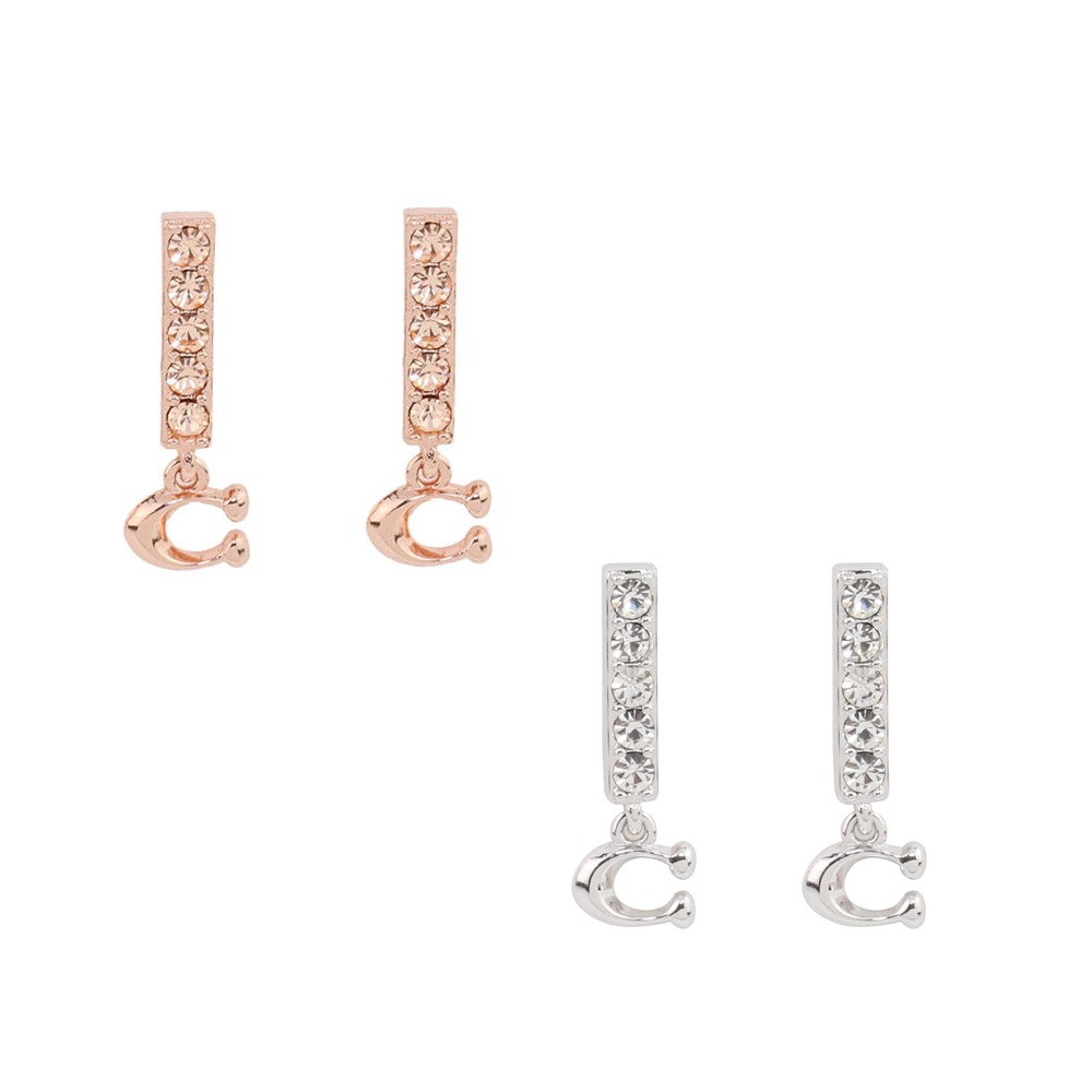 おしゃれ可愛い Pave bar スタッズ ピアス 91446 Earrings
