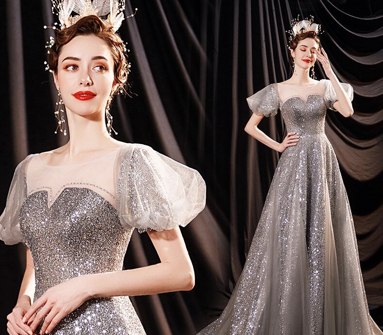 韓国ファッション カラー ウェディングドレス パーティードレス 花嫁ロングドレス 結婚式 二次会 エレガントボートネック お呼ばれ 挙式 簡約 姫系