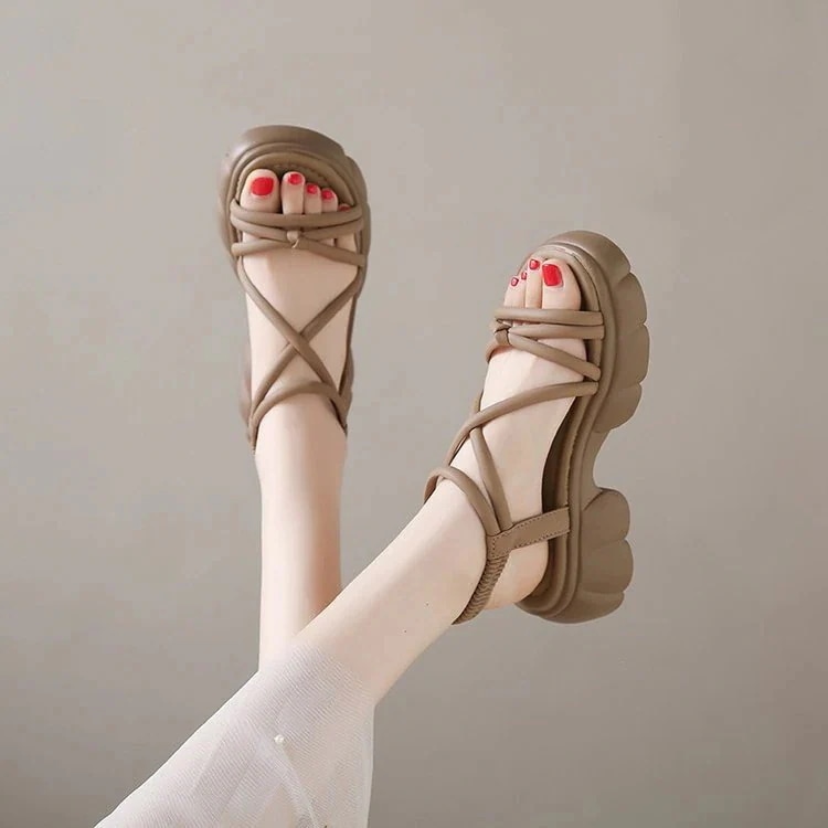 【20点セット】【無料】2025 夏 サンダル レディース 厚底サンダル スポーツサンダル 太いヒール学生シューズ 靴 人気 ファッション