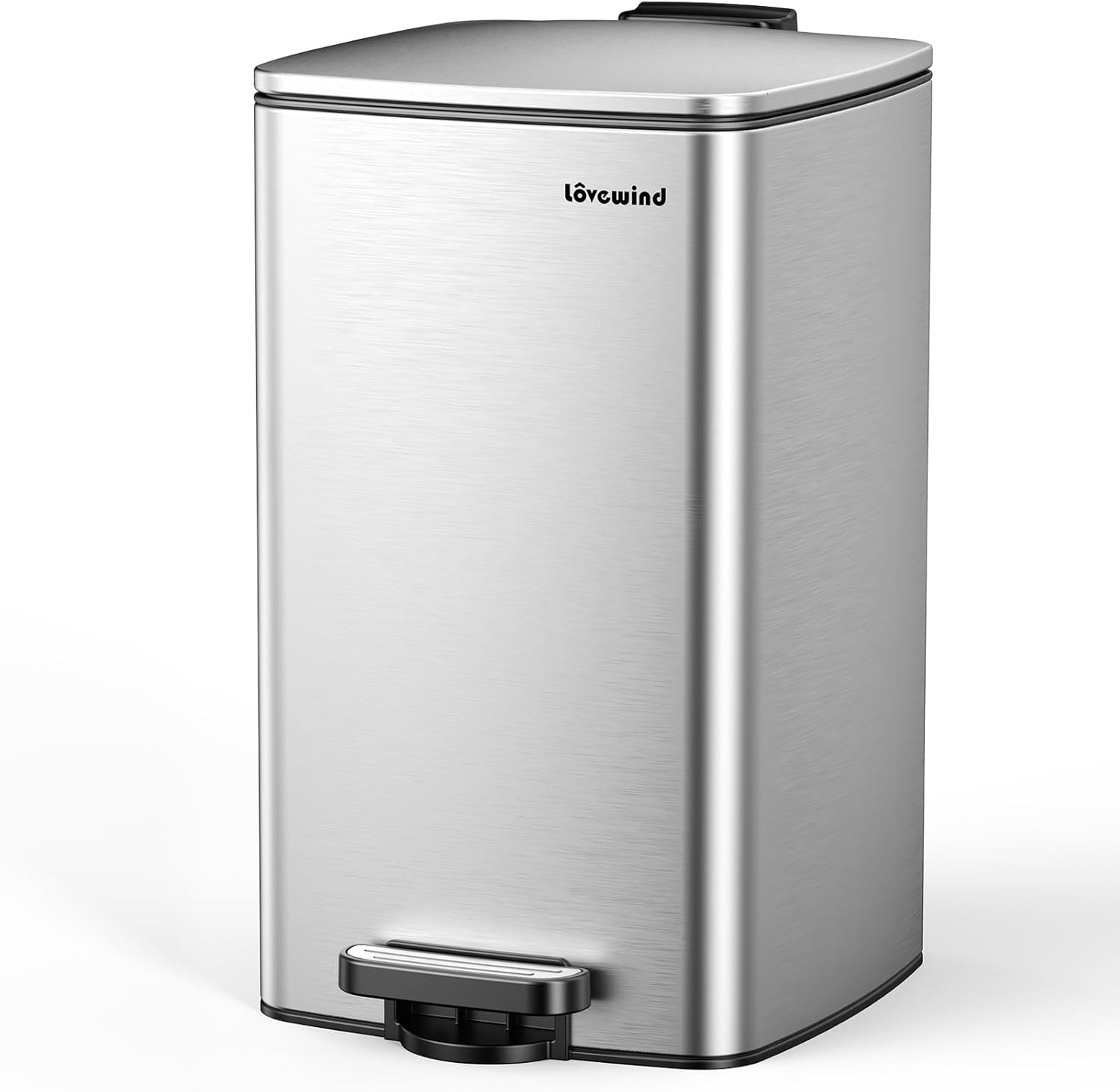 蓋付き 足踏み式 ゴミ箱 30L ステンレススチール キッチン ソフトクローズ 寝室 オフィス 家庭用