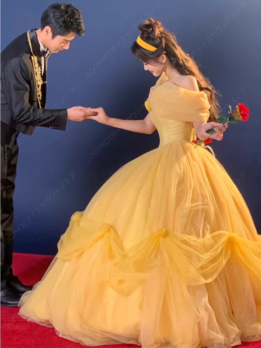 ハロウィンコスプレ衣装 ディズニー在逃プリンセスドレス 高級感 成人式 バースデードレス 芸術試験用 舞台衣装 コスプレプリンセスドレス-32