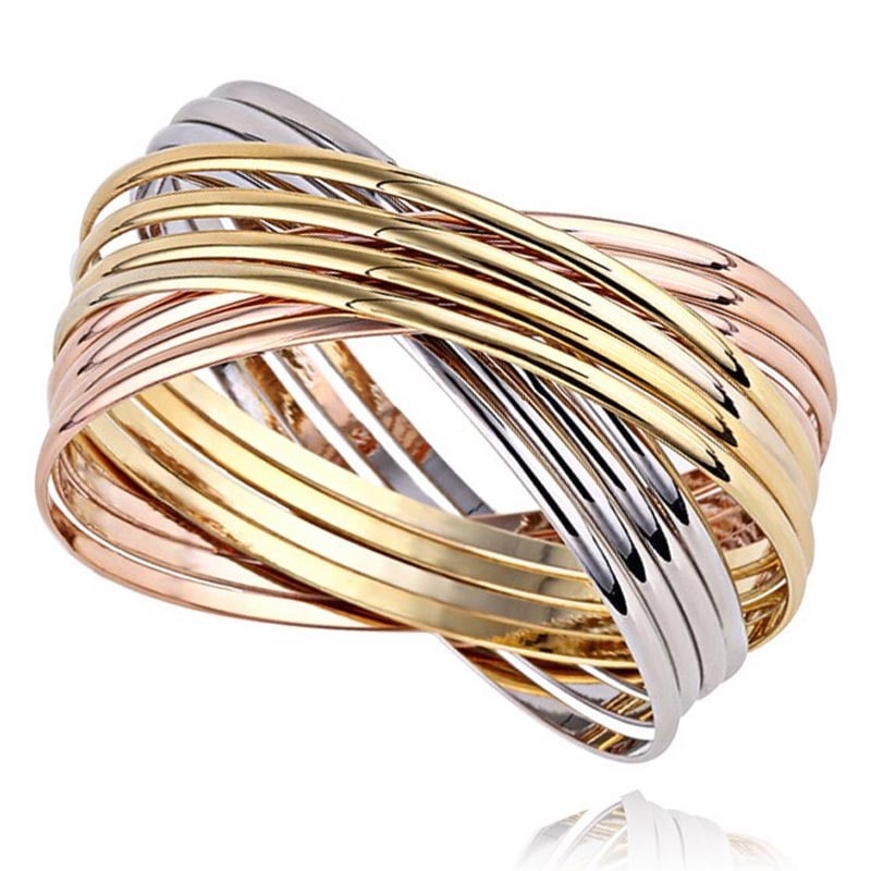 12連 ステンレスリングバングル 1個販売 輪っか リング型 シルバー ピンクゴールド ゴールド 銀色 金色 12本 おしゃれ ブレスレット メンズ用 レディース用 綺麗 stb00-00-0008