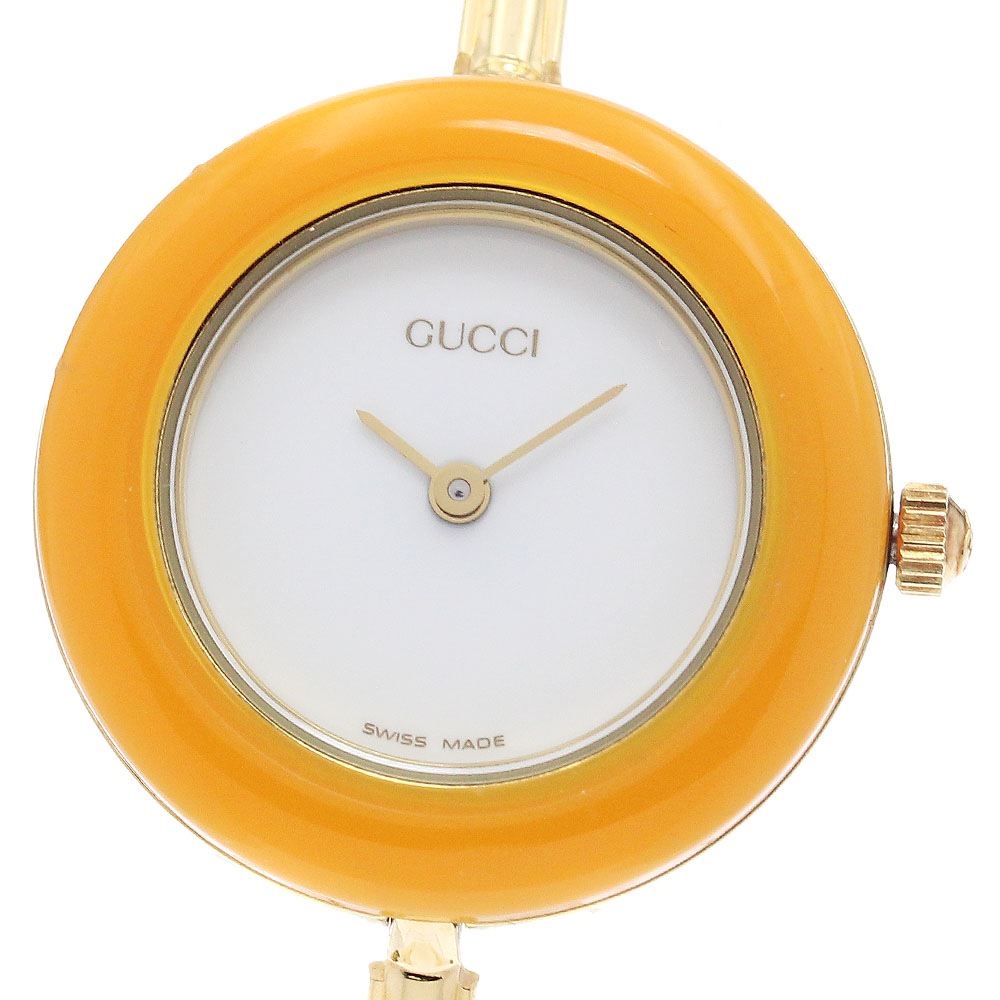 グッチ GUCCI 11/12.2 チェンジベゼル クォーツ レディース 内箱替えベゼル付き_948813【中古】