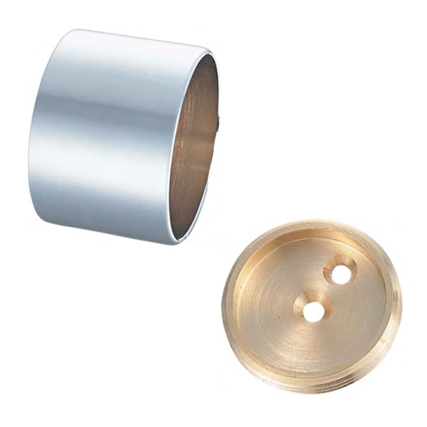 水上 真鍮クローム 二重ソケット φ38mm [12個入] 【0934-01005】