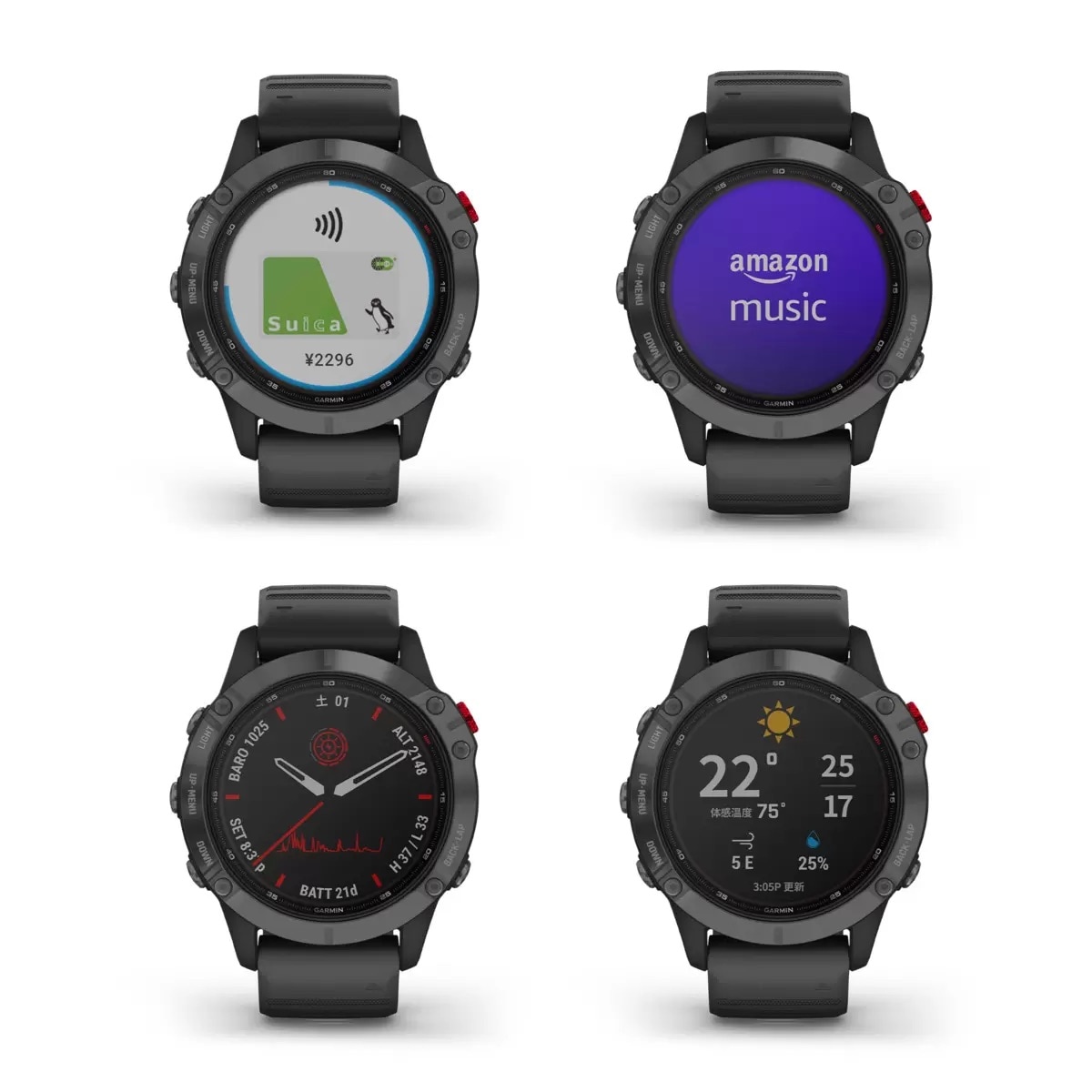 ガーミン Fenix 6 プロ デュアルパワー ソーラー充電式マルチスポーツウォッチ　新品