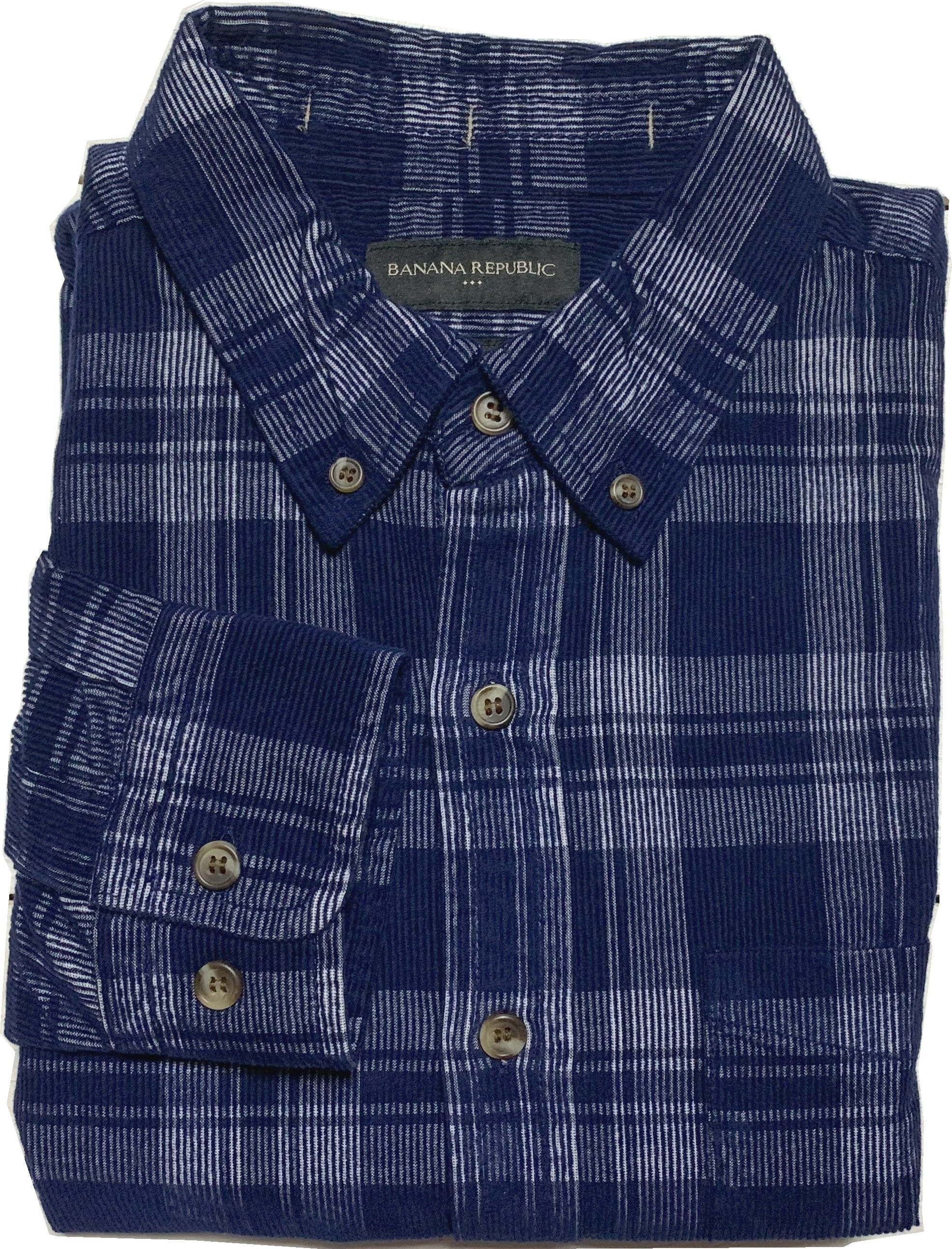 長袖 ボタンダウンシャツ コーデュロイ ネイビー メンズ BANANA REPUBLIC BR2-108