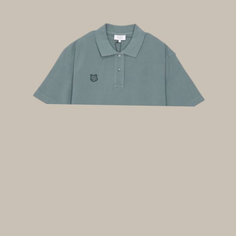 [カード決済で10%オフ] MAISON KITSUNE ボールドフォックスヘッド メンズ 襟付き半袖Tシャツ MM00210KJ7010 0081