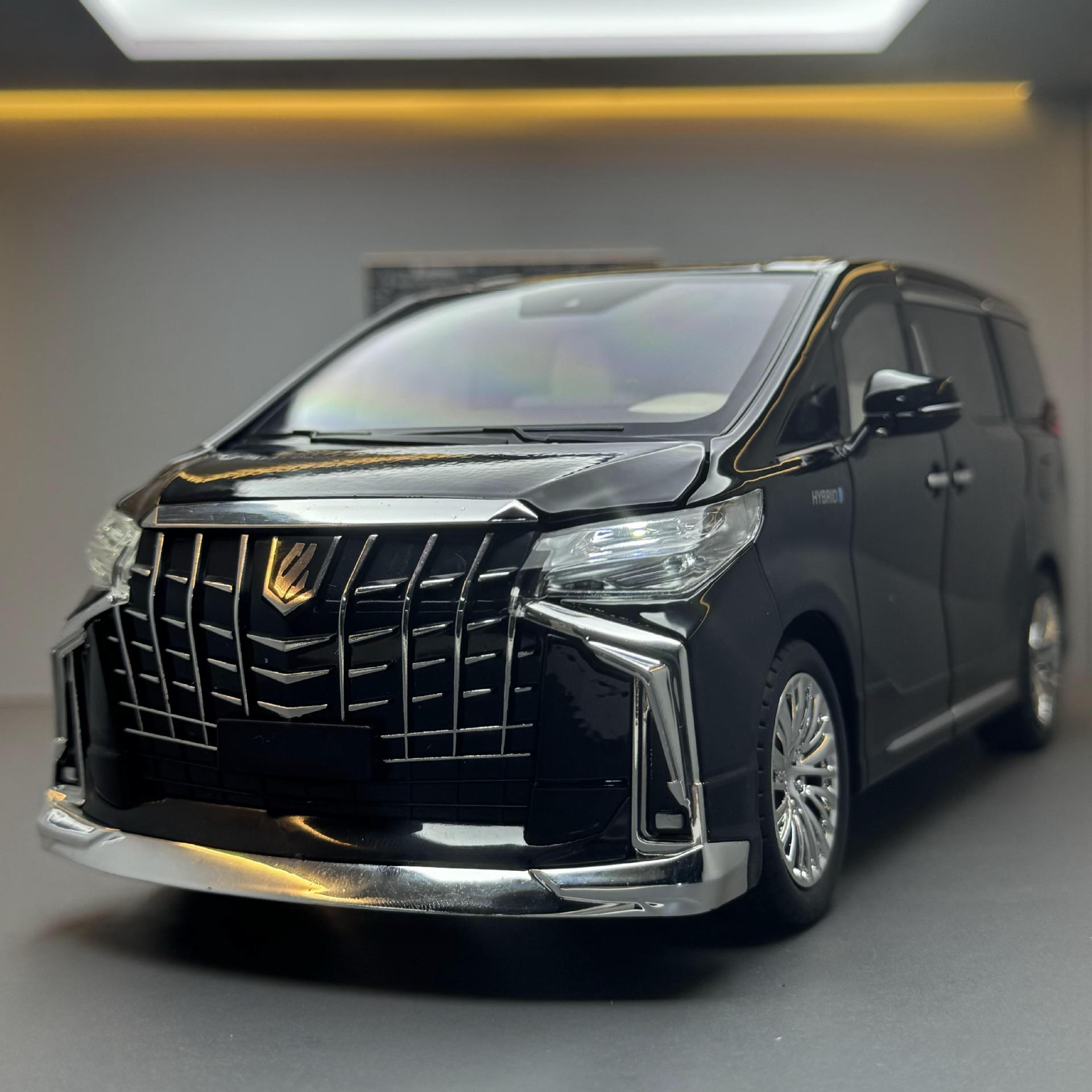 合金車模型 1:18 トヨタアルファード ダブル電動ドア付き 音響付き LED ライト＆リコイル機能おもちゃ車 サウンド模型