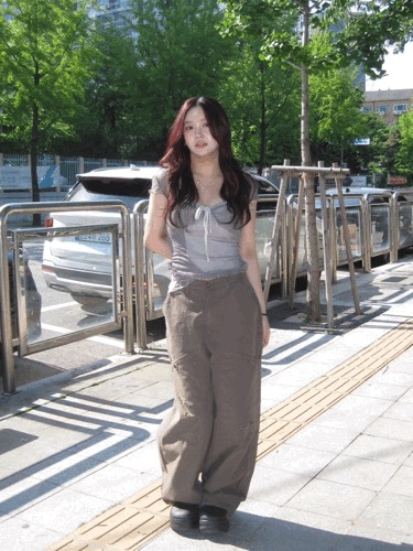 (OOTJOOT) ダメージ ビンテージ 古着 ワイドパンツ
