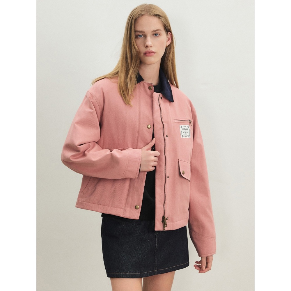 シティブリーズコットンワークジャケットピンク