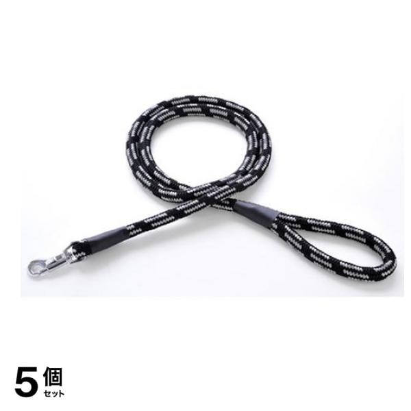 ペティオ ベーシックプラス ネオンプラスリード φ15mm 中型犬用 ブラック 160cm (W55805) 5個セット
