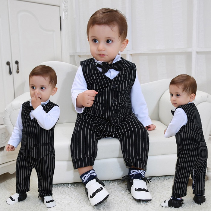 【2枚購入で1oo円OFF】子供服 ロンパース 男子 フォーマル スーツ ネクタイ 赤ちゃん ベビー かっこいい 可愛い 結婚式 七五三 ベスト おしゃれ ロンパース 長袖 子供服 フォーマル 男子 5,058円