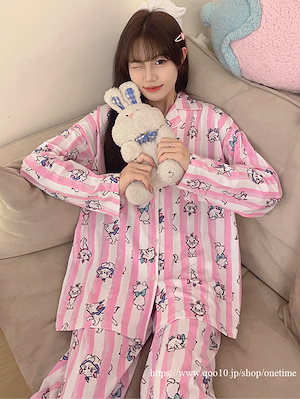 マリーちゃん パジャマ レディース 春と秋の長袖長ズボン ルームウェア 大きめサイズ 韓国ファッション