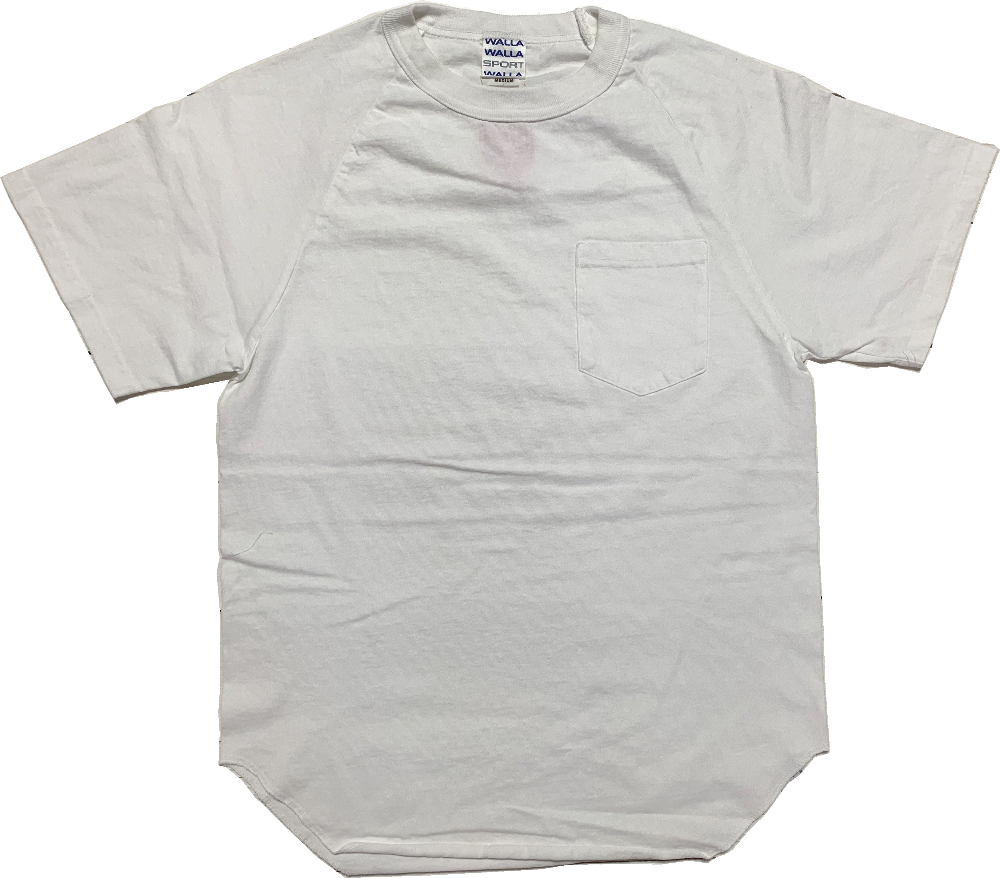 ショートスリーブ ベースボールT ウィズポケット ホワイト メンズ Tシャツ 日本製 015