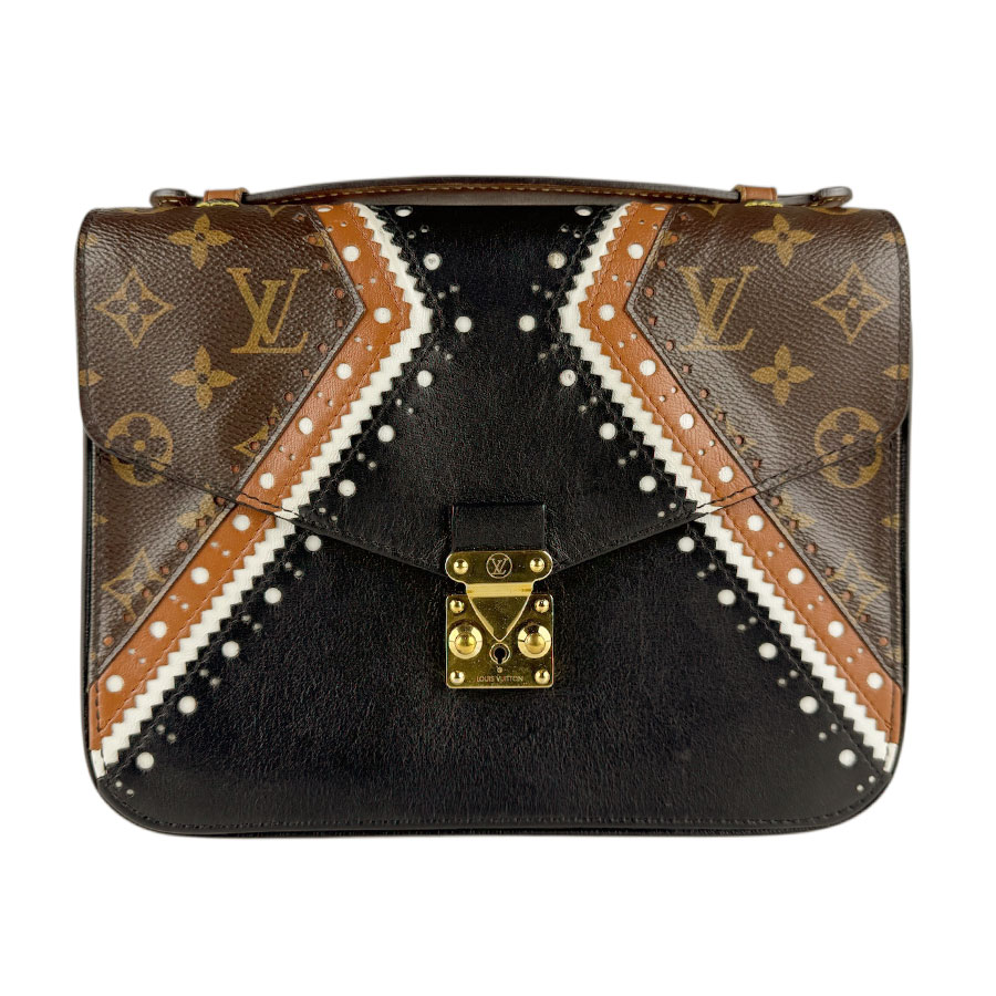 ルイ ヴィトン LOUIS VUITTON ハンドバッグ ショルダーバッグ モノグラム ポシェット メティスMM レザー/モノグラムキャンバス ブラウン×ブラック レディース M43488 z8363