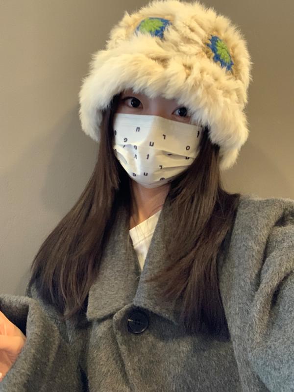 帽子 レディース 冬 ウサギ 秋 小顔効果 厚手 暖かい かわいい ニット帽 ウール アイボリー 白 カーキ 普段使い お出かけ