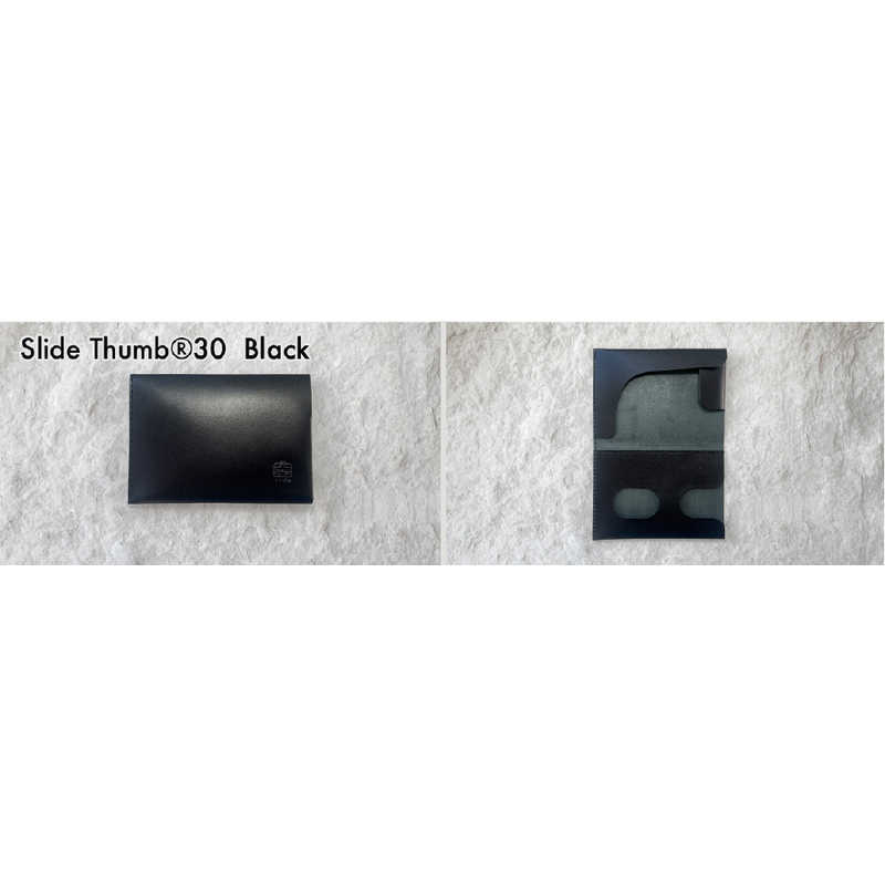SIONWORKS　(1秒で好印象)薄さ4mmの「開けない名刺入れ」Slide Thumb30 ブラック Slide Thumb　slidethumb-30-black