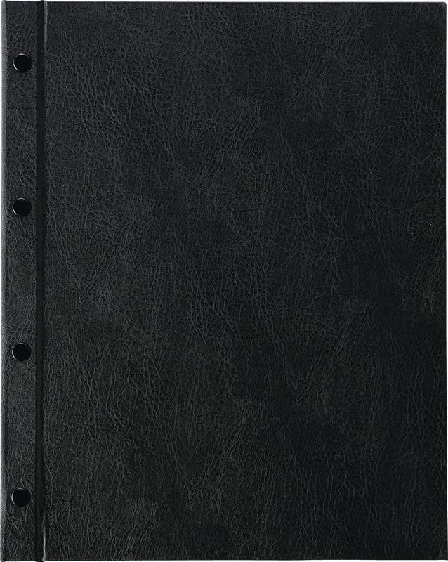 （まとめ買い）店舗用品 ホック式VPメニューブック A4/4ページ HB-201 ブラック [x3]
