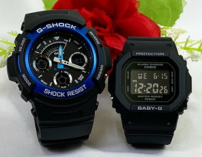 恋人たちのGショック ペアウオッチ G-SHOCK BABY-G ペア腕時計 カシオ 2本セット gショック ベビーg AW-591-2AJF BGD-565-1JF 電池式 アナデジ デジタル ク
