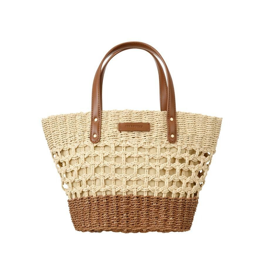 [2025アロハサマーMD] Aloha Raffia Tote Bag Brown