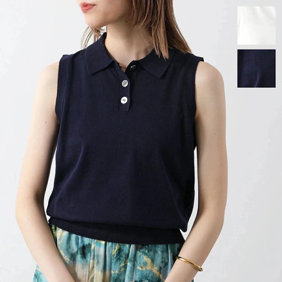 DEMYLEE デミリー ノースリーブ ニット AYANA TOP アヤナ トップ WSS24051 レディース ポロシャツ コットン カラー2色 【mega】 11,956円